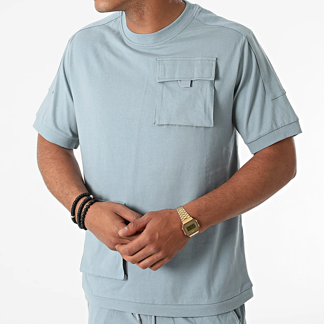 Sortie ⭐ Ensemble Tee Shirt Short AD003 Bleu Clair de Classic Series ❤️ 4 Sortie ⭐ Ensemble Tee Shirt Short AD003 Bleu Clair de Classic Series ❤️ – Image 2