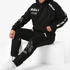 Le moins cher 🌟 Ensemble De Survêtement AN11004 Noir de Classic Series ⭐