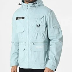 Nouveau ✨ Veste Zippée Capuche 4201 Bleu Clair de Classic Series 🎁
