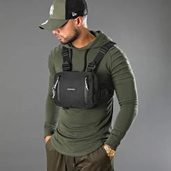 Budget 🧨 Sac Poitrine Bucket Noir de Classic Series 🎉 -HautStyle Boutique bumbumbag 178450 M3747GAC BLACK TPDT 20201123T082548 06