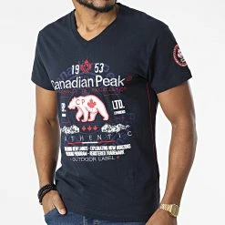 Sortie ❤️ Tee 🤩 Shirt Col V Jontario Bleu Marine de Classic Series ⭐ -HautStyle Boutique canadian peak 309402 JONTARIO NAVY 20220322T145957 03