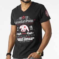 Le moins cher 🧨 Tee Shirt Col V Jontario Noir de Classic Series 🔔 -HautStyle Boutique canadian peak 309407 JONTARIO BLACK 20220408T123153 03