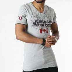 Meilleure vente 👏 Tee 🌟 Shirt Col V Jundeak Gris de Classic Series ⭐ 8 Meilleure vente 👏 Tee 🌟 Shirt Col V Jundeak Gris de Classic Series ⭐ -HautStyle Boutique canadian peak 309408 JUNDEAK B GREY 20220322T152108 03
