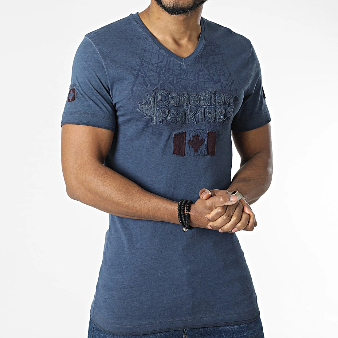 Tout neuf 🔔 Tee Shirt Col V Jundeak Bleu Marine de Classic Series 🌟 5 Tout neuf 🔔 Tee Shirt Col V Jundeak Bleu Marine de Classic Series 🌟 – Image 3