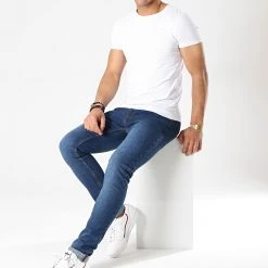 Vente flash 🎉 Jean Slim DP1000 Bleu Denim de Classic Series ⌛ -HautStyle Boutique classic series 177133 DP1000 DARK BLUE 20190327T101331 03