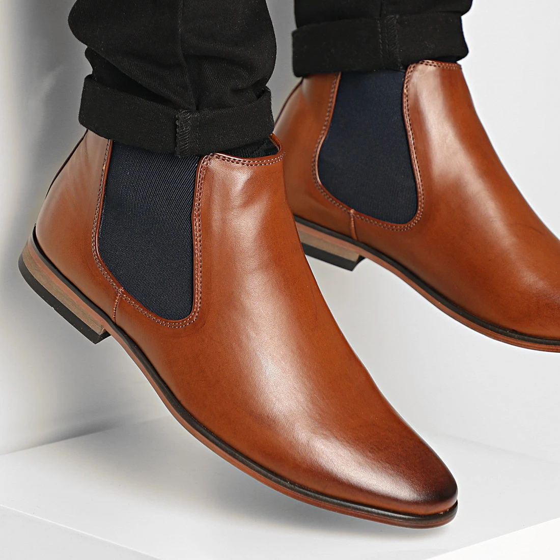 Remise 👏 Chelsea Boots GH3072 Marron Clair de Classic Series 👍 3 Remise 👏 Chelsea Boots GH3072 Marron Clair de Classic Series 👍