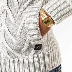 Remise ✨ Gilet Zippé Capuche 1014 Gris Clair Chiné de Classic Series 🥰 -HautStyle Boutique classic series 200500 1014 LTGREY 20191011T170457 04