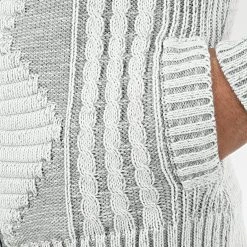 Bon marché 🎁 Gilet Zippé Capuche 1021 Blanc Gris de Classic Series 😀 -HautStyle Boutique classic series 204560 1021 LIGHT GREY 20191122T111921 04