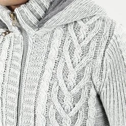 Coupon ⭐ Gilet Zippé Capuche 1016 Blanc Gris de Classic Series ✨ -HautStyle Boutique classic series 204565 1016 LIGHT GREY 20191122T112949 02