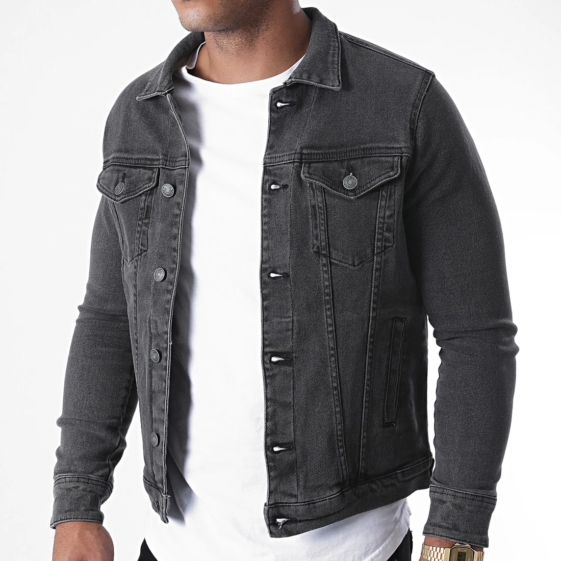 Tout neuf ❤️ Veste Jean DP3000 Gris de Classic Series ❤️ 5 Tout neuf ❤️ Veste Jean DP3000 Gris de Classic Series ❤️ – Image 3