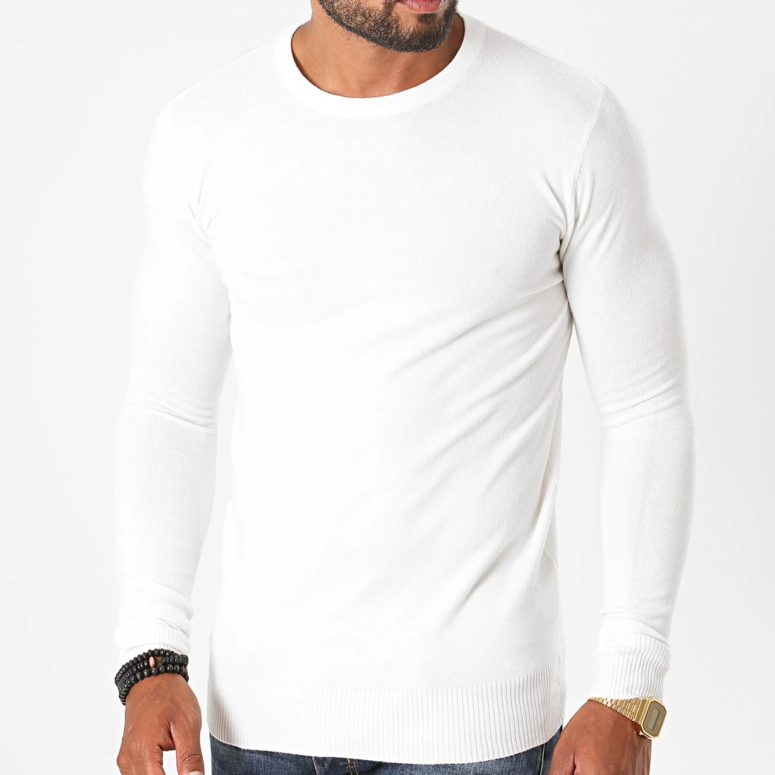 Remise ✔️ Pull J661 Blanc de Classic Series ⭐ 3 Remise ✔️ Pull J661 Blanc de Classic Series ⭐