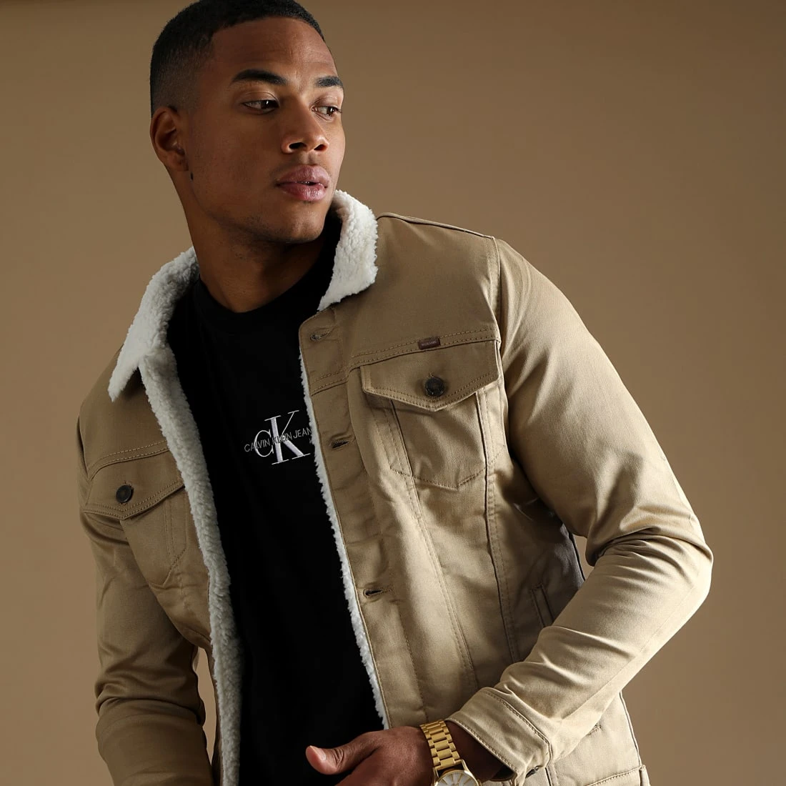 Remise 🎁 Veste Jean Super Skinny Fit Col Mouton 7001 Camel Clair de Classic Series ❤️ 8 Remise 🎁 Veste Jean Super Skinny Fit Col Mouton 7001 Camel Clair de Classic Series ❤️ – Image 6