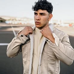 Top 10 👏 Veste Jean Super Skinny Fit Col Mouton 7001 Beige Clair de Classic Series ✔️ -HautStyle Boutique classic series 241404 W 7001 STONE BEIGE TPDT 20210302T134625 05