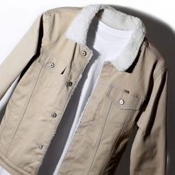 Top 10 👏 Veste Jean Super Skinny Fit Col Mouton 7001 Beige Clair de Classic Series ✔️ -HautStyle Boutique classic series 241404 W 7001 STONE BEIGE TPDT 20210326T080522 05