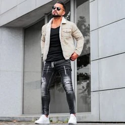 Top 10 👏 Veste Jean Super Skinny Fit Col Mouton 7001 Beige Clair de Classic Series ✔️ -HautStyle Boutique classic series 241404 W 7001 STONE BEIGE TPDT 20211020T095400 08