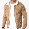 Coupon ⌛ Veste Jean Super Skinny Fit Col Mouton 7001 Beige Foncé de Classic Series ❤️ -HautStyle Boutique classic series 241405 W 7001 CAMEL 20201110T150523 01