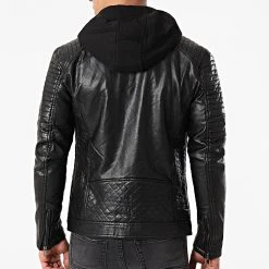 Nouveau 🔔 Veste Biker A Capuche LP5538 Noir de Classic Series 🛒 9 Nouveau 🔔 Veste Biker A Capuche LP5538 Noir de Classic Series 🛒 -HautStyle Boutique classic series 247927 LP5538M K 20210127T134803 04