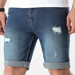 Meilleure vente 🎉 Short Jean Mr Orange Bleu Denim de Classic Series 🔥
