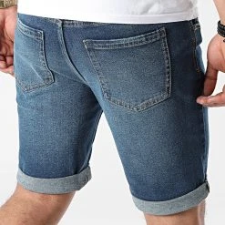 Meilleure vente 🎉 Short Jean Mr Orange Bleu Denim de Classic Series 🔥 -HautStyle Boutique classic series 255007 DP2000 DARK BLUE DESTROY 20210315T160649 04