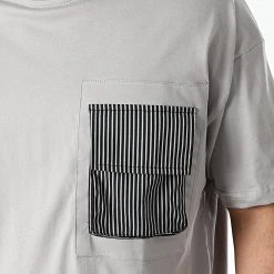 Grosses soldes ✨ Tee 🎁 Shirt Poche Oversize SW-21667 Gris de Classic Series 🔔 -HautStyle Boutique classic series 257486 SW 21667 GRI 20210322T140518 02