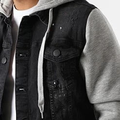 Top 10 🧨 Veste Jean Capuche AF1948 Noir Gris Chiné de Classic Series ⌛ -HautStyle Boutique classic series 260566 AF1948 3 20210406T162420 02