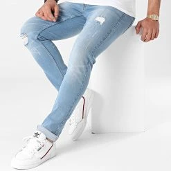 Nouveau 🔔 Jean Slim Mr Red Destroy Bleu Wash de Classic Series 👍 -HautStyle Boutique classic series 264682 DP 3 2020 019 069 20210506T113132 03