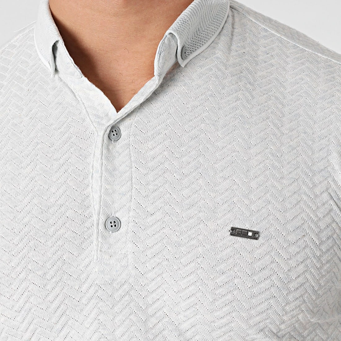 De gros 🎁 Polo Manches Courtes 21Y-1079 Bleu Clair Chiné de Classic Series ❤️ 4 De gros 🎁 Polo Manches Courtes 21Y-1079 Bleu Clair Chiné de Classic Series ❤️ – Image 2