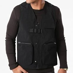 Vente flash 😍 Veste Zippée Sans Manches 7050 Noir de Classic Series 💯 -HautStyle Boutique classic series 266655 7050 NOIR 20210528T120457 03