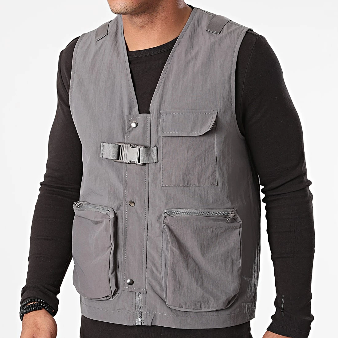 Remise ✨ Veste Zippée Sans Manches 7050 Gris Anthracite de Classic Series 😍 3 Remise ✨ Veste Zippée Sans Manches 7050 Gris Anthracite de Classic Series 😍