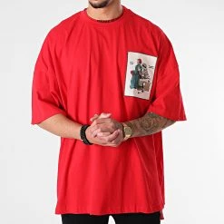 Meilleure affaire ✨ Tee 👏 Shirt Oversize SW-21721 Rouge de Classic Series 💯 -HautStyle Boutique classic series 266667 SW 21721 KIRMIZI 20210521T155043 03