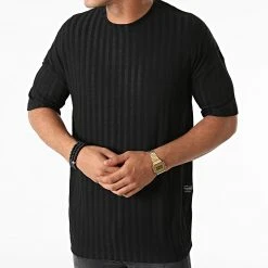 Offres 🔔 Tee Shirt A Rayures 1009 Noir de Classic Series 👍 -HautStyle Boutique classic series 270745 Y 1009 SIYAH 20210625T145320 03