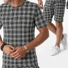 Sortie 🔥 Ensemble Tee ❤️ Shirt Short A Carreaux 156T Noir de Classic Series ⭐ -HautStyle Boutique classic series 270759 ENS G21 156T SIYAH 20210624T141523 01