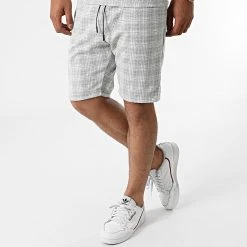 Vente flash ✨ Ensemble Tee 👏 Shirt Short A Carreaux 156T Gris de Classic Series ❤️ -HautStyle Boutique classic series 270760 ENS G21 156T GRI 20210624T141106 05
