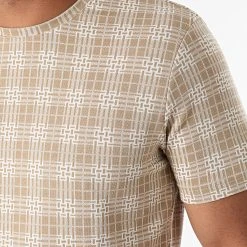 Meilleure vente 🥰 Ensemble Tee Shirt Short A Carreaux 156T Beige de Classic Series 🔥 -HautStyle Boutique classic series 270761 ENS G21 156T BEJ 20210624T140918 03