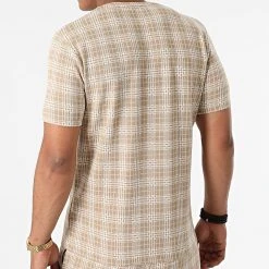 Meilleure vente 🥰 Ensemble Tee Shirt Short A Carreaux 156T Beige de Classic Series 🔥 -HautStyle Boutique classic series 270761 ENS G21 156T BEJ 20210624T140921 04