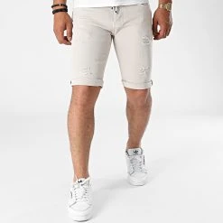 Coupon ⌛ Short Jean S-1021 Gris de Classic Series 👏 -HautStyle Boutique classic series 270901 S 1021 BEJ 20210621T114430 02