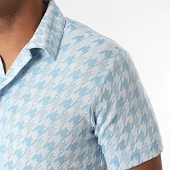 Budget 🧨 Ensemble Chemise Manches Courtes Short G21-155T Bleu Ciel Blanc de Classic Series 🔥 -HautStyle Boutique classic series 272816 G21 155T MAVI 20210712T161940 03