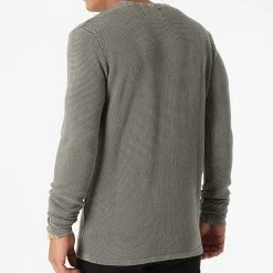 Remise 💯 Sweat Crewneck Dot Knit DP120001 Vert Kaki de Classic Series 😉 -HautStyle Boutique classic series 273396 DP120001 ARMY 20210712T151011 04