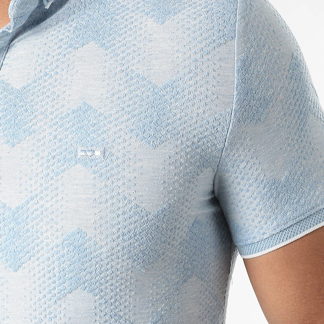 Coupon 😍 Polo Manches Courtes 21Y-1094 Bleu Ciel Chiné de Classic Series 🎁 4 Coupon 😍 Polo Manches Courtes 21Y-1094 Bleu Ciel Chiné de Classic Series 🎁 – Image 2