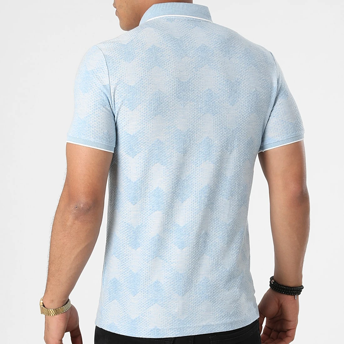 Coupon 😍 Polo Manches Courtes 21Y-1094 Bleu Ciel Chiné de Classic Series 🎁 6 Coupon 😍 Polo Manches Courtes 21Y-1094 Bleu Ciel Chiné de Classic Series 🎁 – Image 4