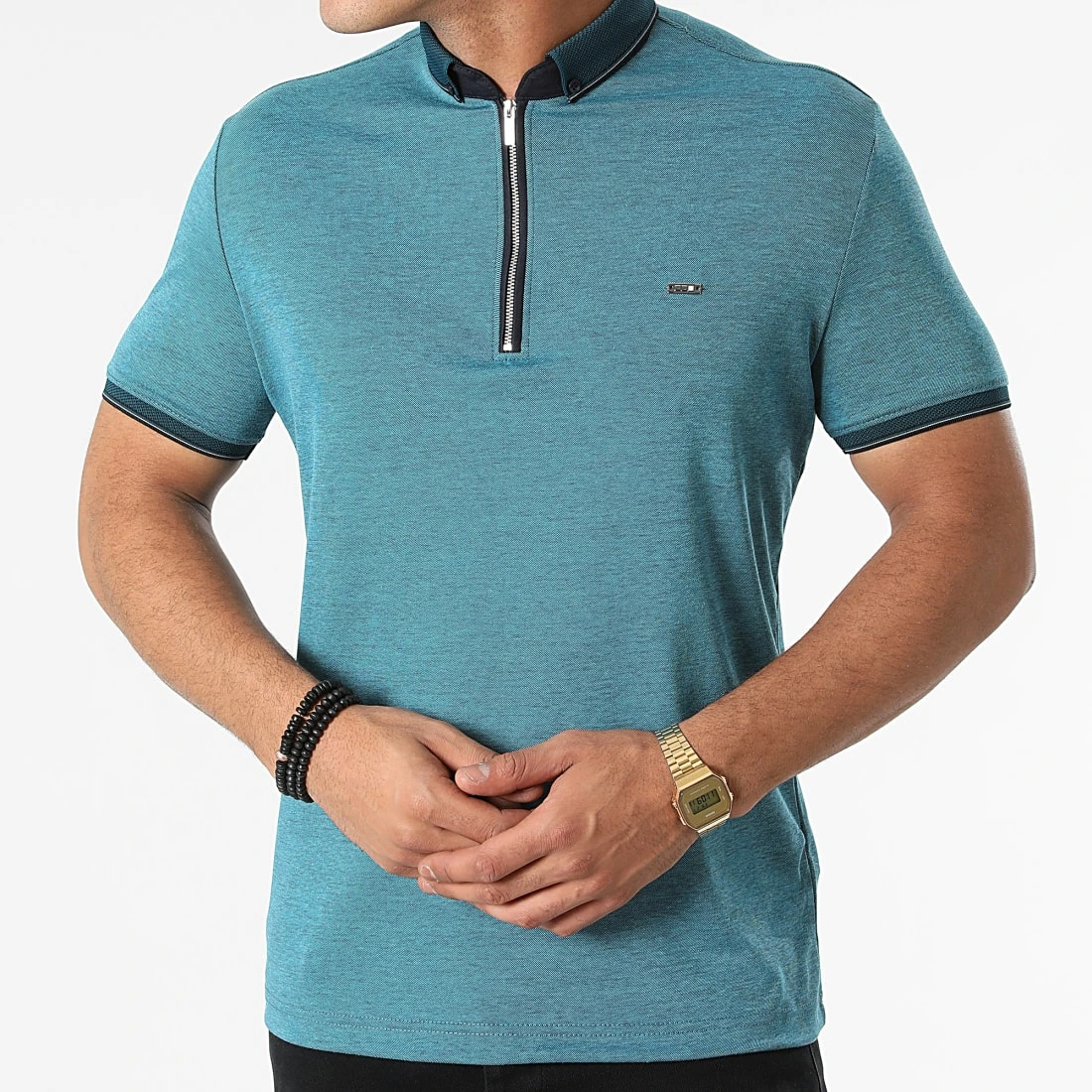 Coupon 🌟 Polo Manches Courtes 21Y-1118 Bleu Noir Chiné de Classic Series ✔️ 5 Coupon 🌟 Polo Manches Courtes 21Y-1118 Bleu Noir Chiné de Classic Series ✔️ – Image 3