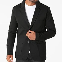 Meilleur prix 🎉 Veste Blazer Ponte DP120006 Noir de Classic Series ⭐ -HautStyle Boutique classic series 278295 DP120006 BLACK 20210810T154621 03