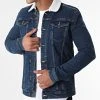 Promo ❤️ Veste Jean Col Mouton Kash Teddy DP3010 Bleu Denim de Classic Series 🎁 -HautStyle Boutique classic series 281291 DP3010 043 20210827T155040 01