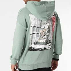 Le moins cher 🥰 Sweat Capuche 55-15 Vert Kaki Clair de Classic Series 🤩