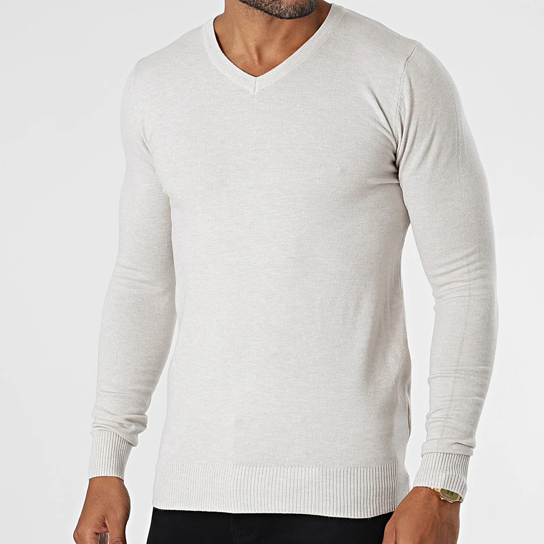 Offres 😀 Pull Col V 662 Beige de Classic Series 🛒 3 Offres 😀 Pull Col V 662 Beige de Classic Series 🛒