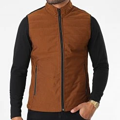 Vente flash 🎉 Veste Zippée Sans Manches 2000 Marron de Classic Series ⌛ -HautStyle Boutique classic series 283055 20K 2000 KIREMIT 20210908T163627 03
