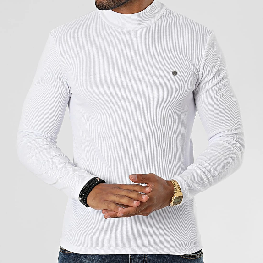 Bon marché 🎁 Sweat Col Cheminée 2007 Blanc de Classic Series ⌛ 5 Bon marché 🎁 Sweat Col Cheminée 2007 Blanc de Classic Series ⌛ – Image 3