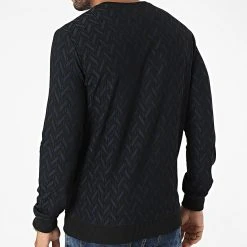 Vente flash ⌛ Sweat Crewneck 20k-2020 Bleu Marine Noir de Classic Series ❤️ -HautStyle Boutique classic series 283245 20k 2020 SAKS 20210908T162436 04