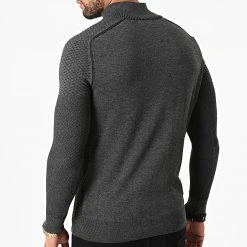 Meilleure vente ⌛ Pull Col Montant 2103 Gris Anthracite Chiné de Classic Series 🥰 -HautStyle Boutique classic series 285166 2103 ANTHRACITE BLACK 20210922T151031 04