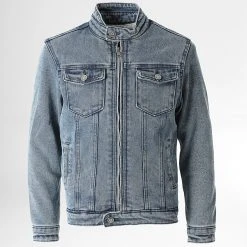 Meilleure affaire 🔔 Veste Jean Enfant YJ-73 Bleu Wash de Classic Series ⌛